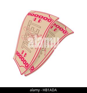 Baseball tickets cartoon icon Stock Vector