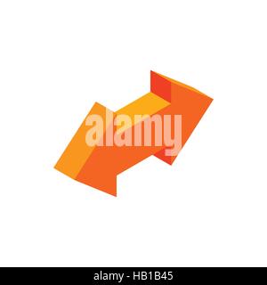 Two way arrow isometric 3d icon Stock Vector