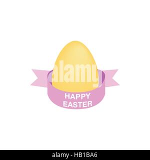 Easter eggs with ribbon isometric 3d icon Stock Vector