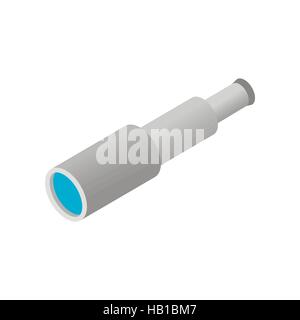 Spyglass isometric 3d icon Stock Vector