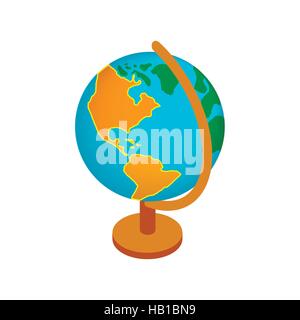 Globe isometric 3d icon Stock Vector