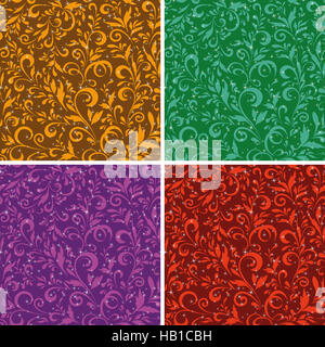 Seamless Floral Patterns Stock Photo
