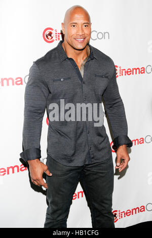 Actor Dwayne 'The Rock' Johnson arrives at the 2014 CinemaCon Paramount opening night presentation at Caesars Palace on March 24, 2014 in Las Vegas, Nevada.