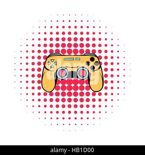 Console joystick comics icon Stock Vector