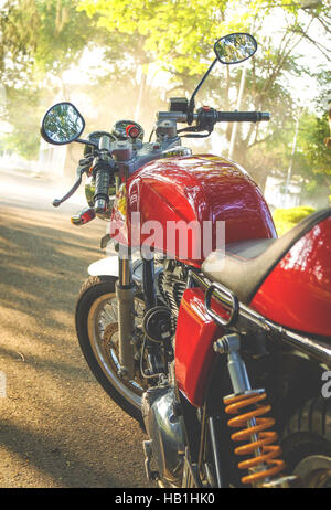 Royal Enfield Motorcycle Side view Stock Photo