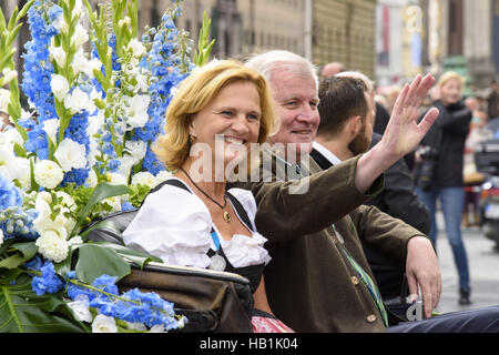 opening parade of Oktoberfest in Munich Stock Photo