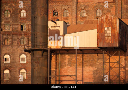Section of Domino Sugar Factory as seen from the East River Stock Photo