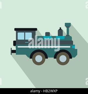 Train locomotive flat icon Stock Vector