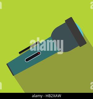 Flashlight flat icon Stock Vector
