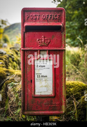 Vintage Rural British Post Box Stock Photo
