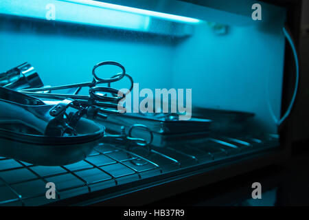 sterilizing the medical instrument Stock Photo