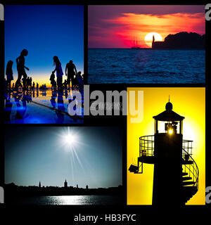 City of Zadar tourist collage postcard Stock Photo