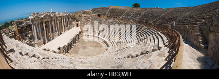 photo of ancient theatre in the city Hierapolis Stock Photo