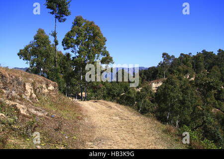 Path in the Himalayan Mountains, Nepal Stock Photo