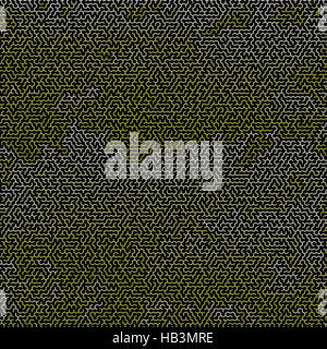 Yellow Labyrinth Background. Kids Maze Stock Photo - Alamy
