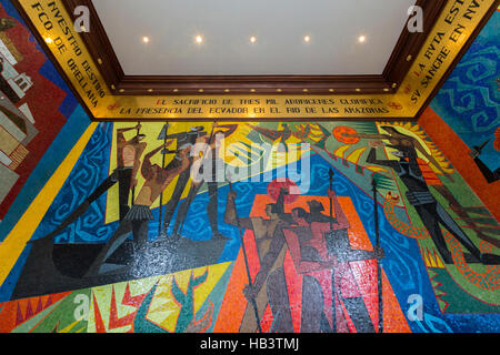 Mural by Guayasamin in the Quito's Presidential Palace, Ecuador Stock Photo