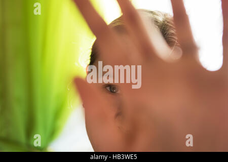 woman is hiding Stock Photo