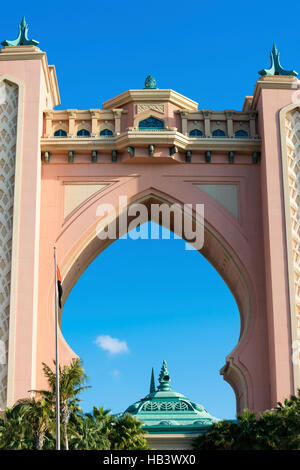 Atlantis Hotel on Paradise Island in Dubai Stock Photo