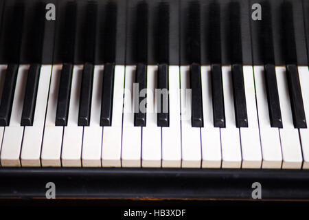 close-up of piano keys. close frontal view. Stock Photo