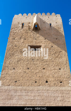 Traditional architecture in the old district of Dubai, Creek area. Stock Photo