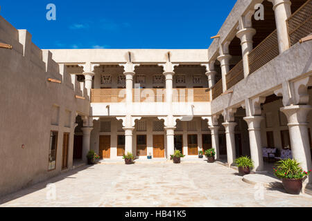 Traditional architecture in the old district of Dubai, Creek area. Stock Photo