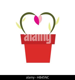Flowers in a pot icon Stock Vector