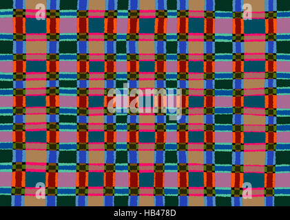 Colourful rough squares pattern Stock Photo