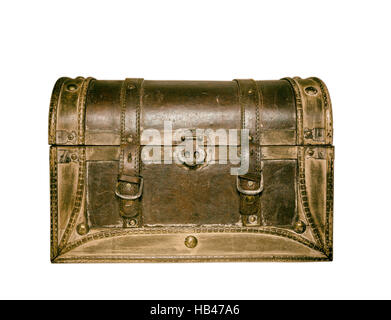 old leather suitcase Stock Photo