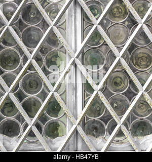 Window with white grate Stock Photo