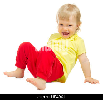 Little baby isolated on white Stock Photo