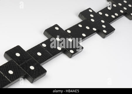 Black Domino bricks Stock Photo