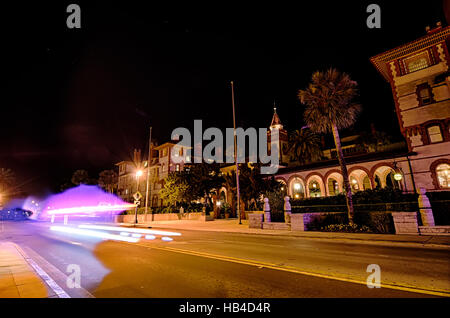 st augustine city street scenes atnight Stock Photo