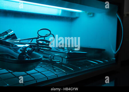 sterilizing the medical instrument Stock Photo