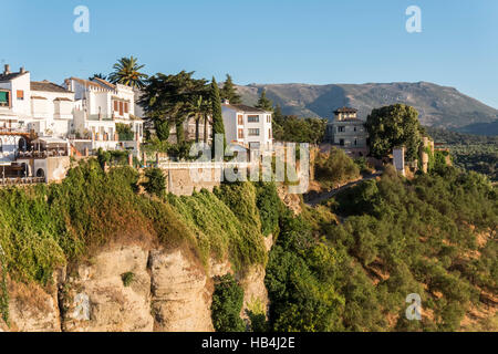 Partial view of the city of Ronda, monumental town, Malaga, Spain Stock Photo