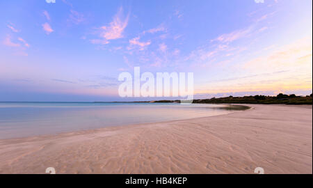 Coral Bay beach at sunrise Stock Photo