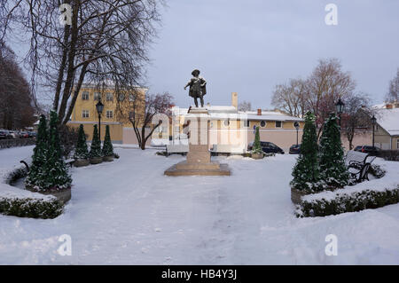 Statue of King Gustavus Adolphus of Sweden in Tartu, Estonia Estland Europe EU Stock Photo