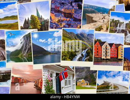 Stack of Norway travel shots Stock Photo