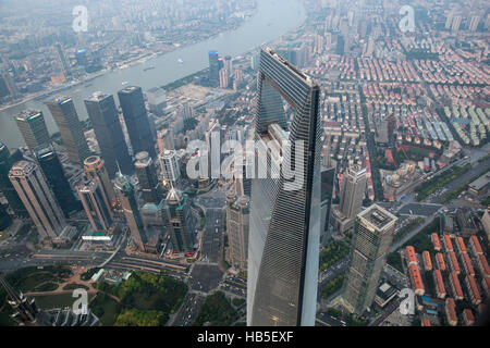 The Shanghai World Financial Center, Shanghai, China Stock Photo