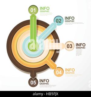 modern creative infographic elements design with colorful circles Stock Vector