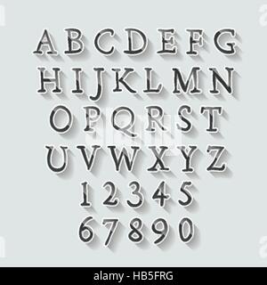glossy font design set over grey background Stock Vector