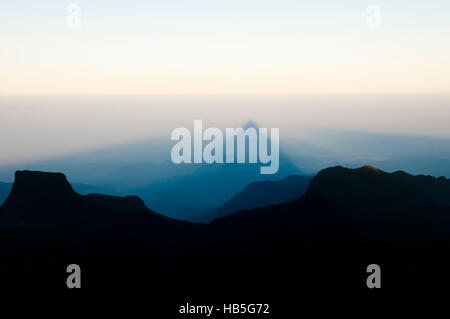 Adam's Peak Shadow - Sri Lanka Stock Photo