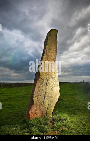 Long Meg and her Daughters Neolithic Stone Circle, Cumbria Stock Photo
