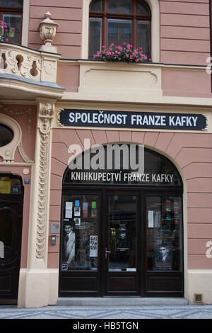 Prague, Franz Kafka bookshop Stock Photo