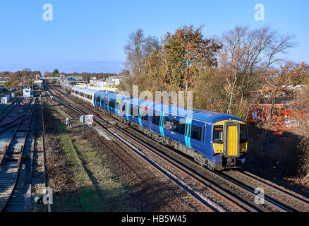 375710 heads out of Paddock Wood forming 2W26 0858 Dover Priory to London Charing Cross SouthEastern service on 3rd December 2016. Stock Photo