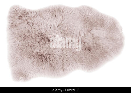 White sheep skin isolated on white background Stock Photo - Alamy