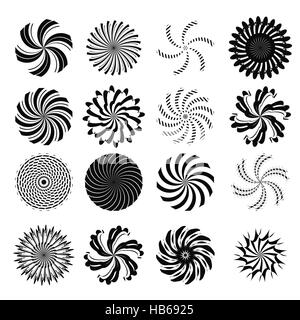 Set of Swirl Icons Stock Photo