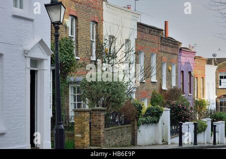 Row of victorian townhouses Stock Photo