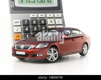 Сar and calculator concept Stock Photo