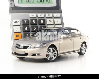 Сar and calculator concept Stock Photo