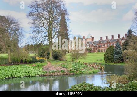 Country house in  formal gardens